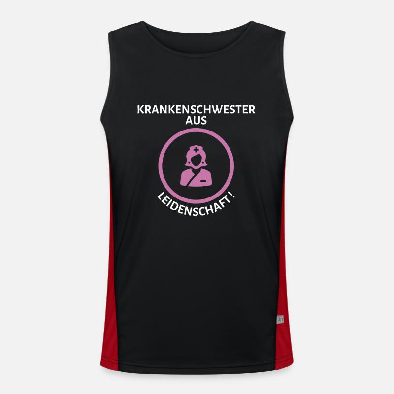 Leidenschaftliche Krankenschwester Funktionelles Kontrast-Tank Top für Männer 