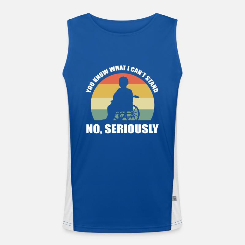 Rollstuhl Funktionelles Kontrast-Tank Top für Männer 