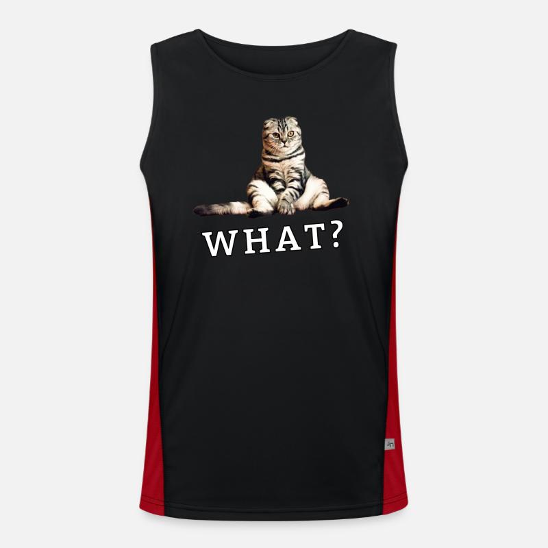 Cat – What? Men's Functional Contrast Tank Top 