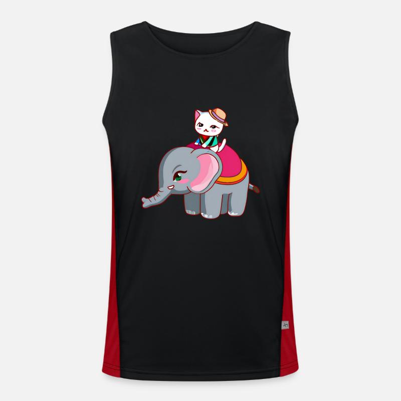 Balades de chat à dos d’éléphant Débardeur respirant contrasté Homme 