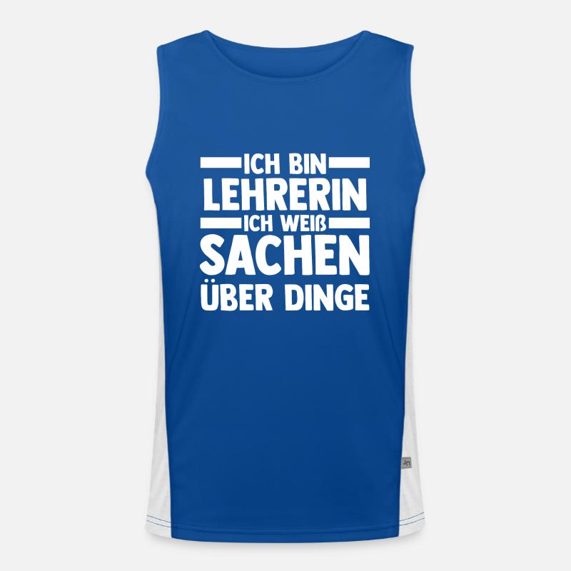 Schullehrerin Lehrerin Funktionelles Kontrast-Tank Top für Männer 