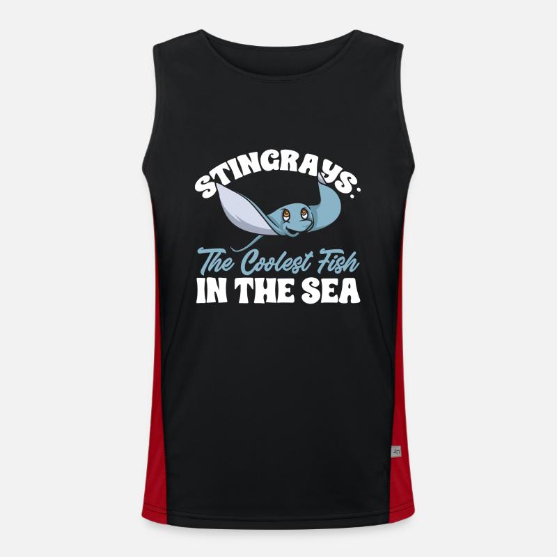 Stingrays, manta rays, ocean rays, rays Men's Functional Contrast Tank Top 