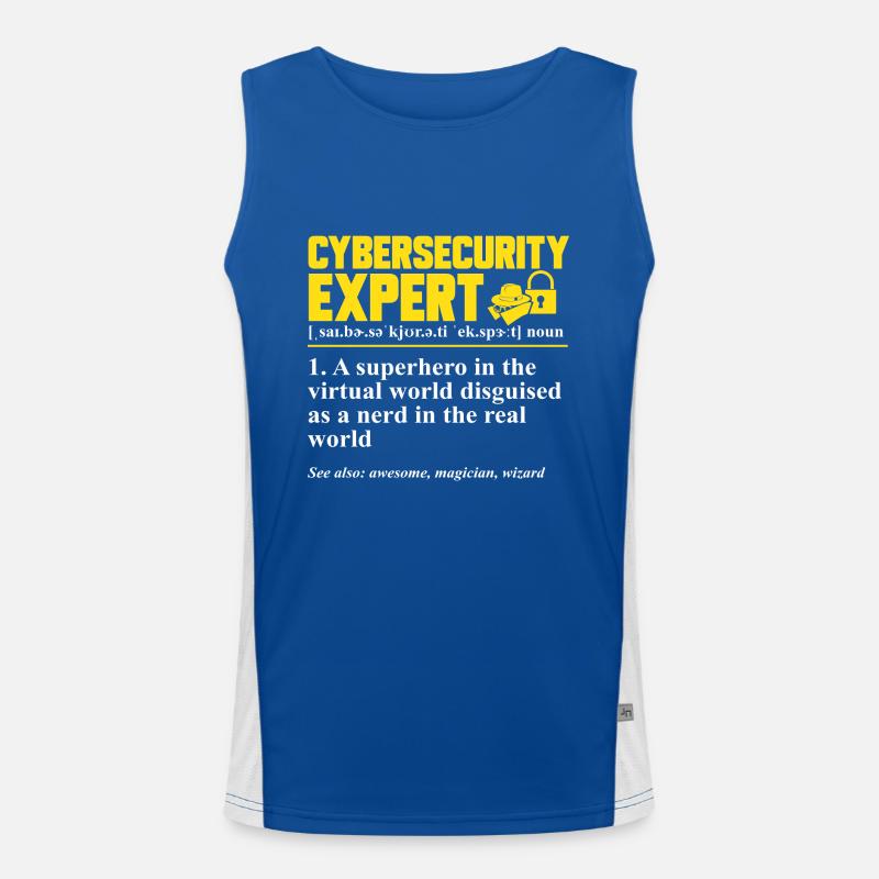 Cybersecurity Hacker IT-Sicherheit Funktionelles Kontrast-Tank Top für Männer 