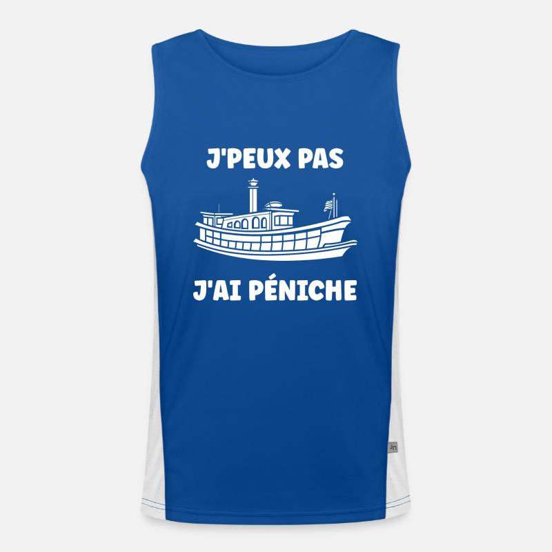 Bateau humour péniche Débardeur respirant contrasté Homme 