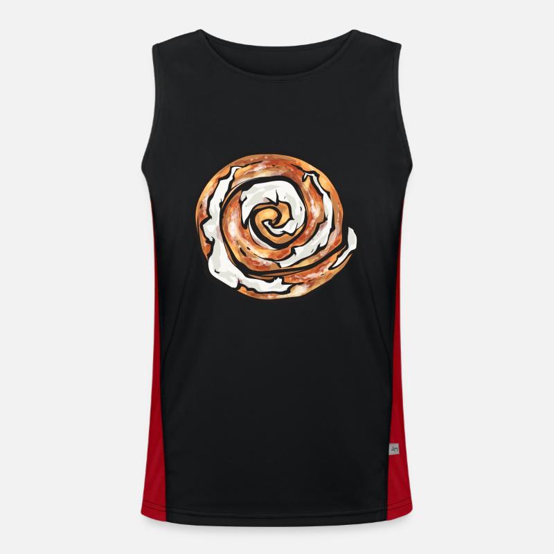 Zimtschnecke Funktionelles Kontrast-Tank Top für Männer 