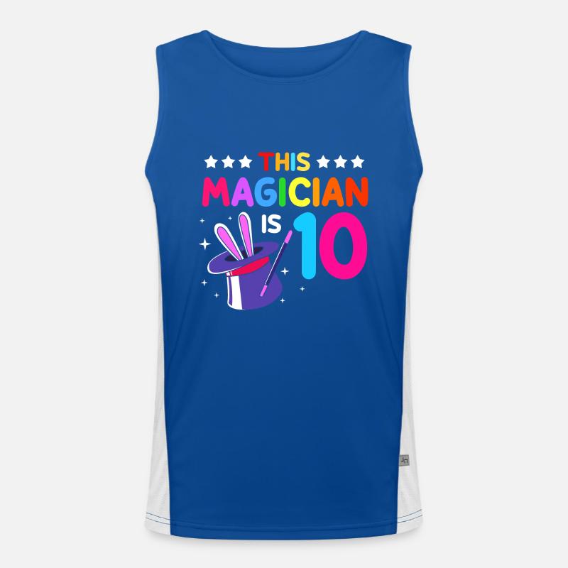 wizard magic magician Men's Functional Contrast Tank Top 