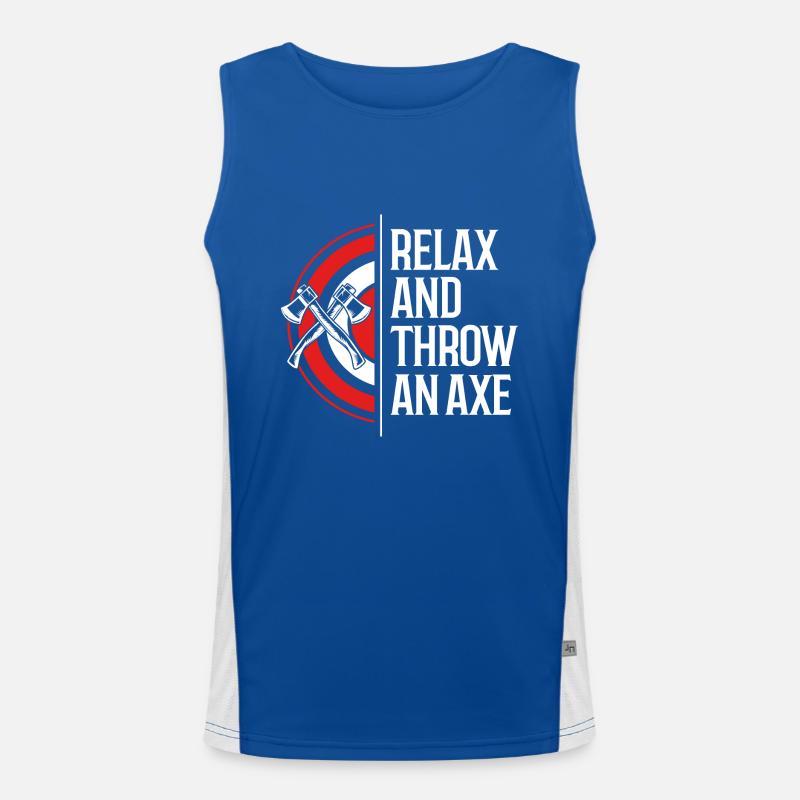 Axe Throwing Men's Functional Contrast Tank Top 