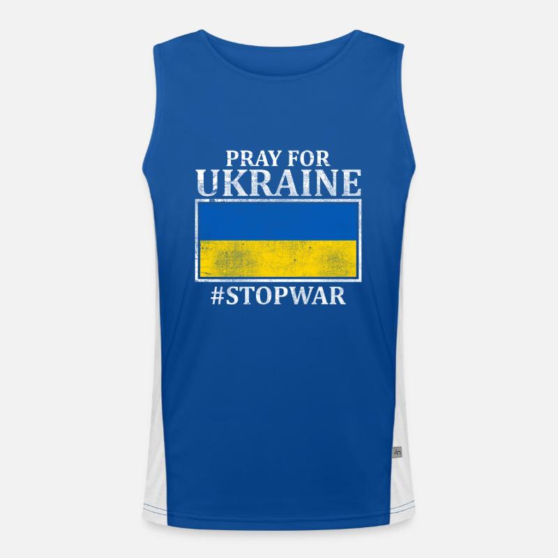 Ukraine War Flag Men's Functional Contrast Tank Top 