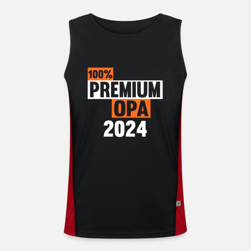 Werdender Opa 2031 Funktionelles Kontrast-Tank Top für Männer 