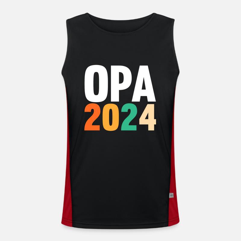 Werdender Opa 2037 Funktionelles Kontrast-Tank Top für Männer 