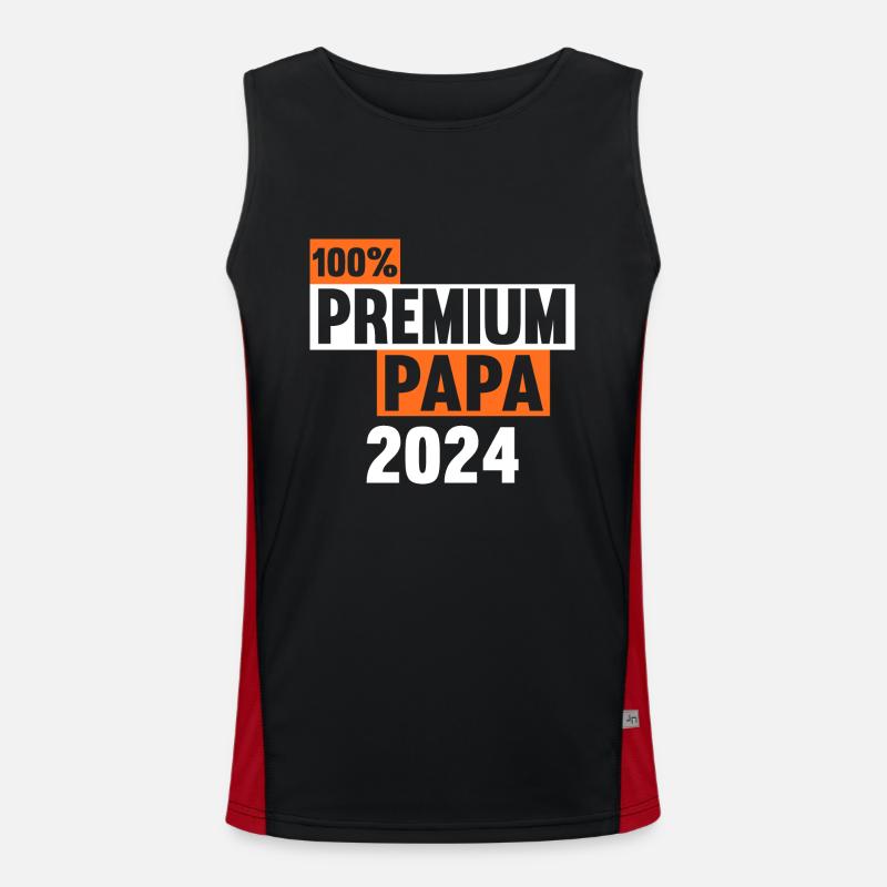 Werdender Papa 2031 Funktionelles Kontrast-Tank Top für Männer 