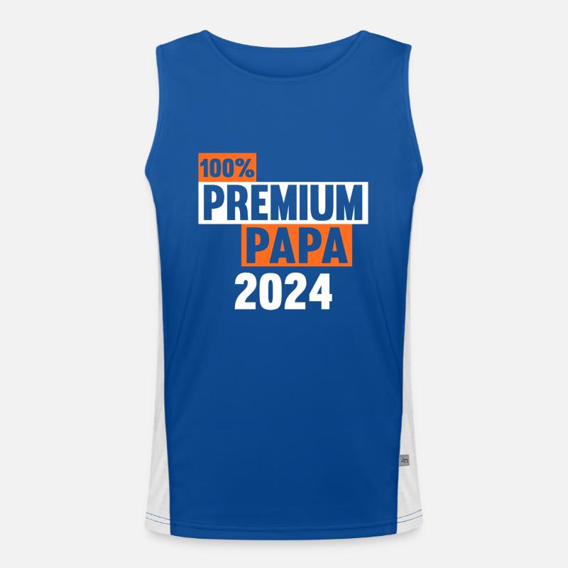 Werdender Papa 2031 Funktionelles Kontrast-Tank Top für Männer 