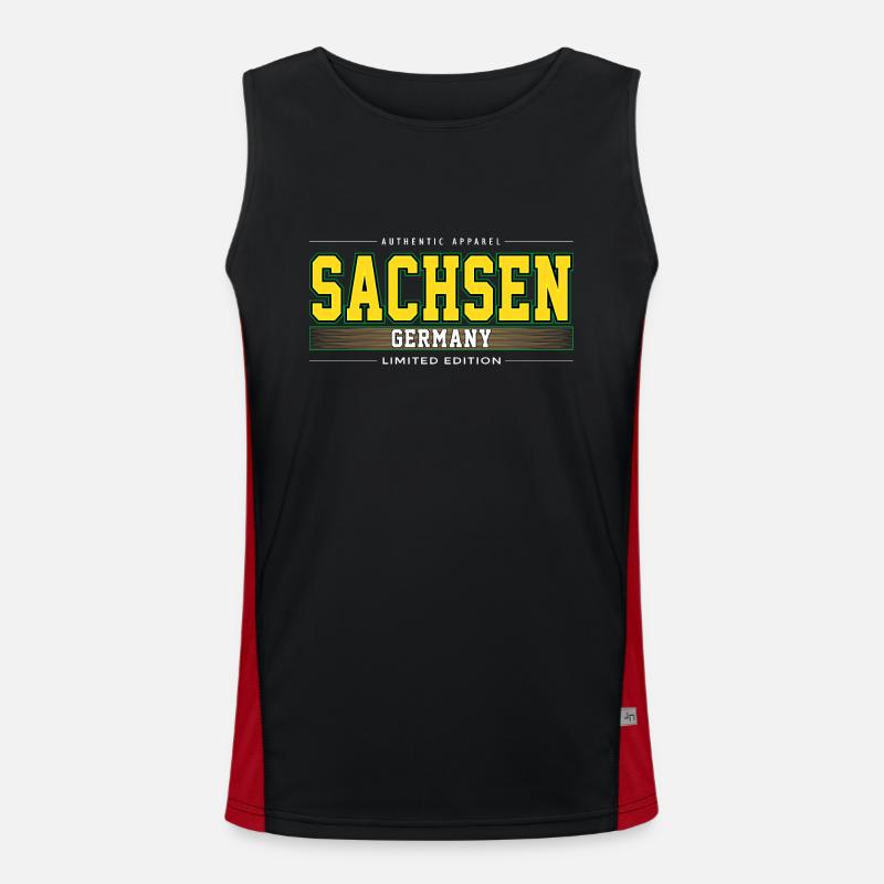Sachsen Funktionelles Kontrast-Tank Top für Männer 