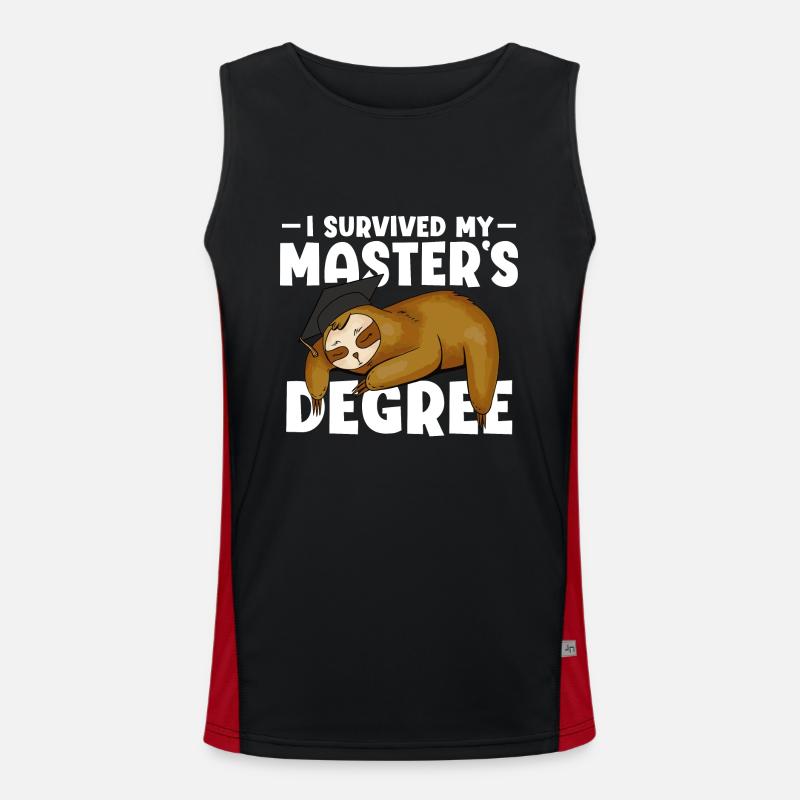 Master's Degree Studium Master Abschluss Funktionelles Kontrast-Tank Top für Männer 