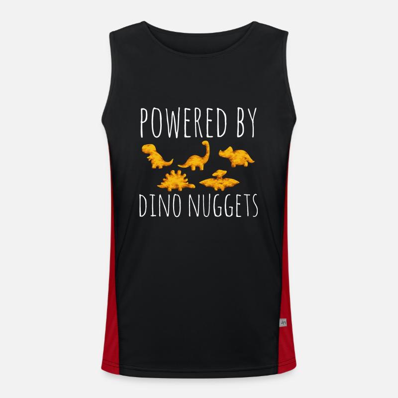 Dino Nuggets Dinosaur Chicken Nuggets Men's Functional Contrast Tank Top 