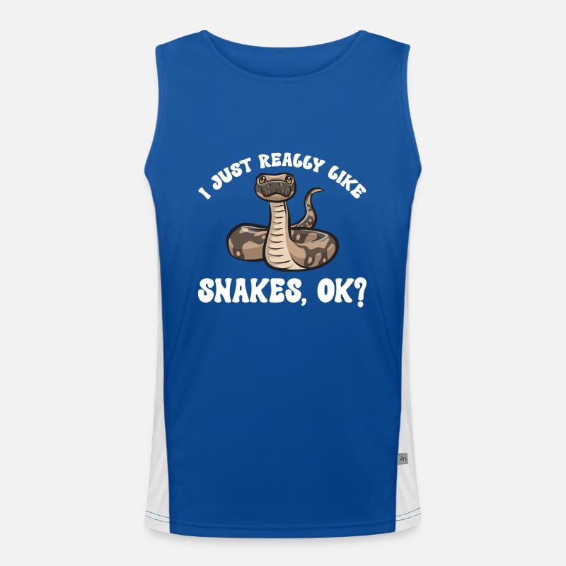 Ball Python Snake King Python Débardeur respirant contrasté Homme 