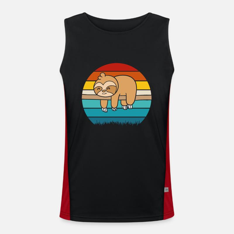 Faultier Funktionelles Kontrast-Tank Top für Männer 