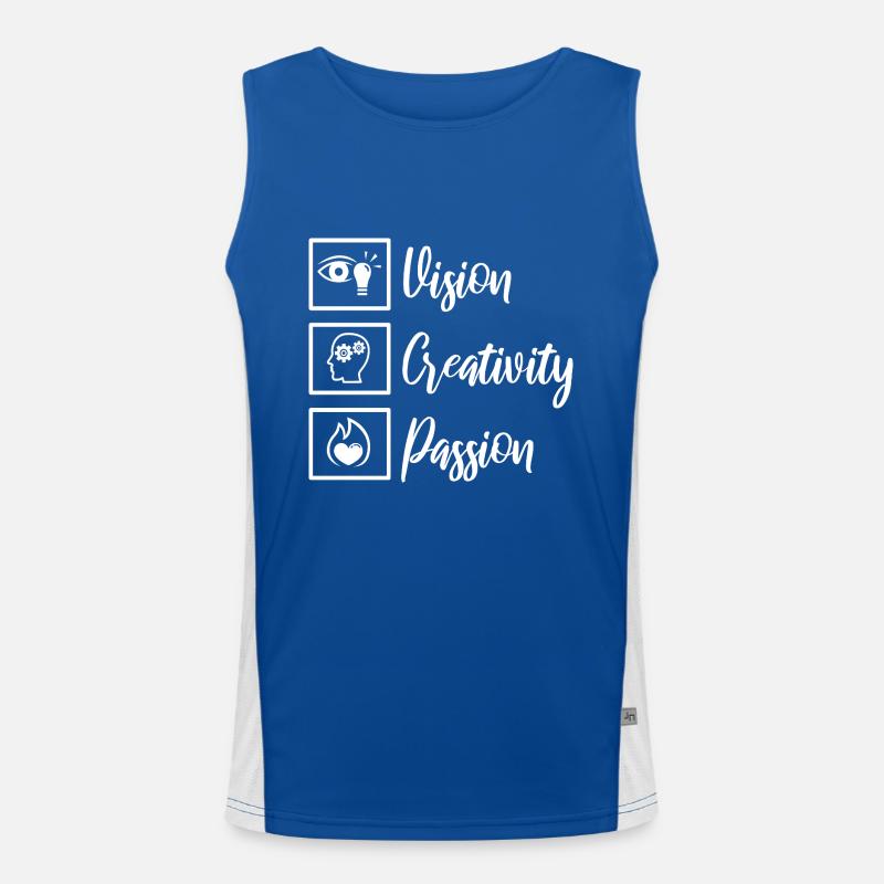 Vision Creativity Passion Men's Functional Contrast Tank Top 