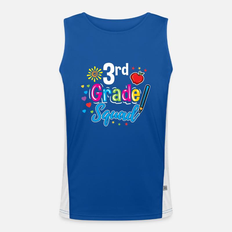 3rd Grade Squad Teacher Men's Functional Contrast Tank Top 