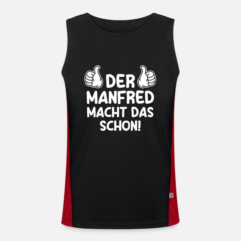 Manfred Funktionelles Kontrast-Tank Top für Männer 