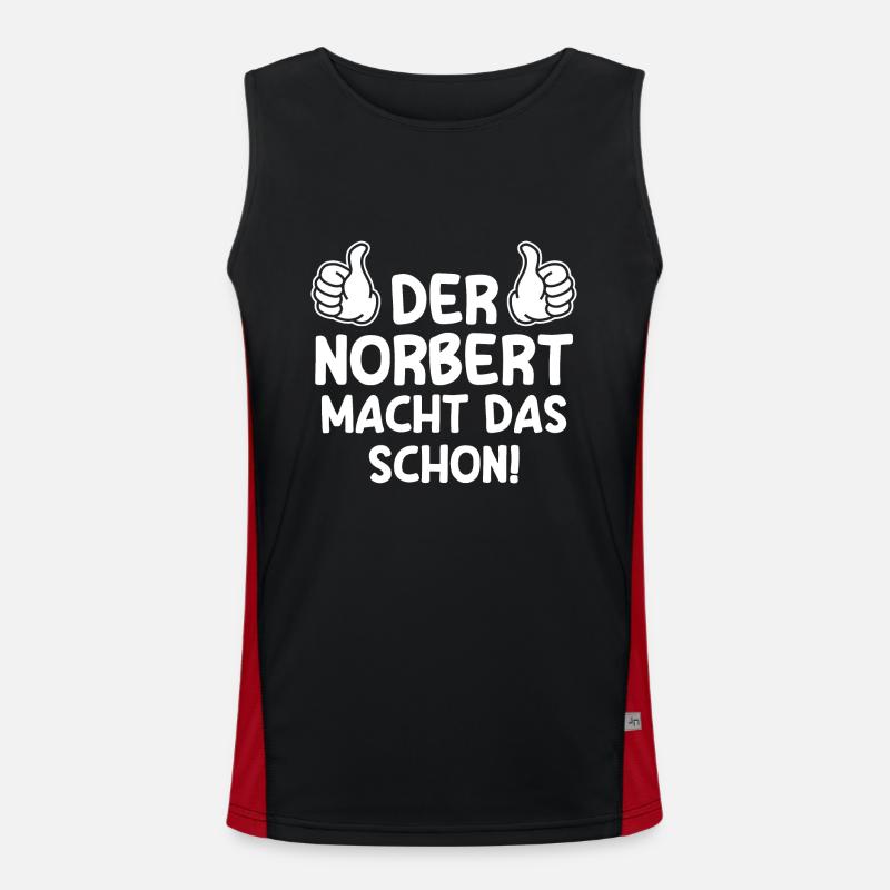 Norbert Funktionelles Kontrast-Tank Top für Männer 
