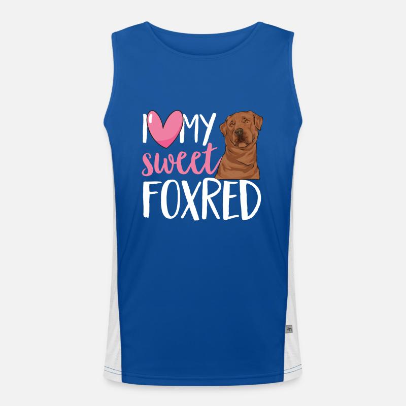 Foxred Labrador Fuchsroter Labrador Retriever Funktionelles Kontrast-Tank Top für Männer 