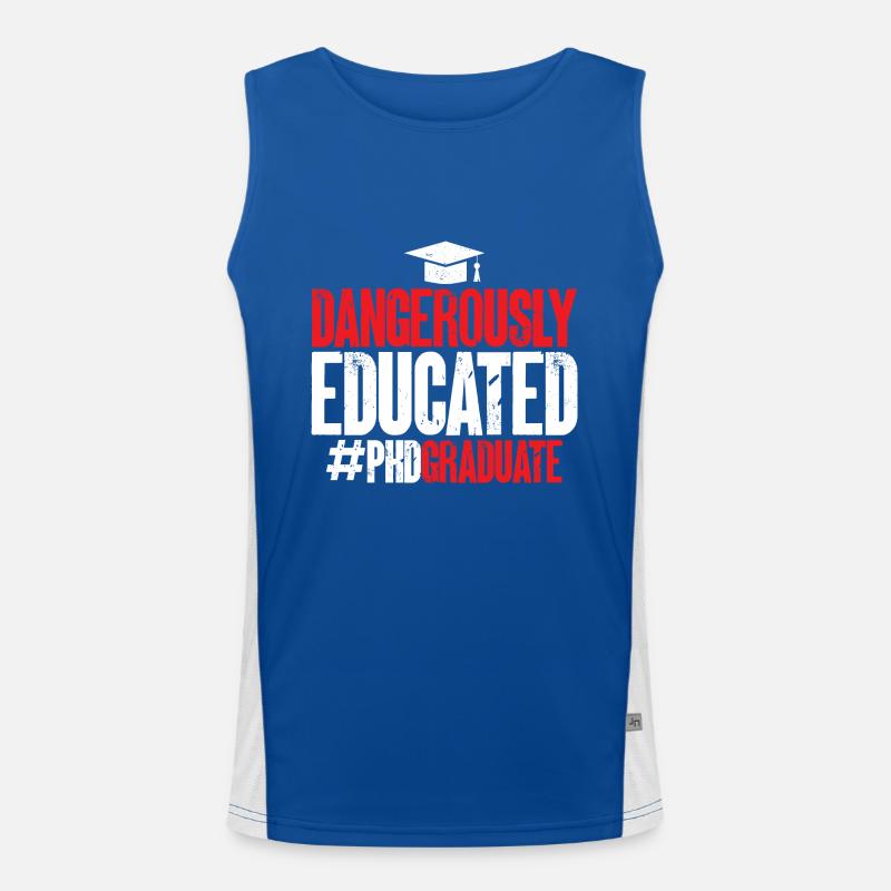 PhD Graduate Doktorgrad Ph.D. Promotion Funktionelles Kontrast-Tank Top für Männer 