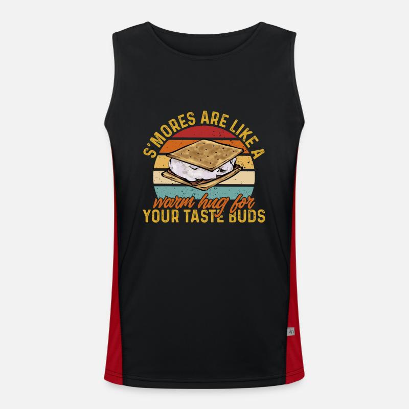 S'more Campfire Marshmallow Camping Débardeur respirant contrasté Homme 