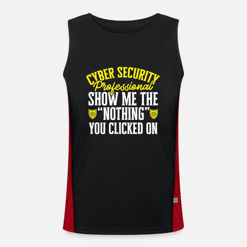 Cybersecurity Hackers IT Security - Men's Functional Contrast Tank Top - black/red