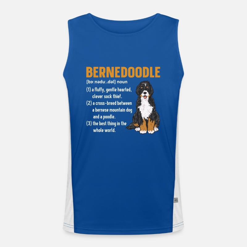 Chien Bernedoodle Débardeur respirant contrasté Homme 