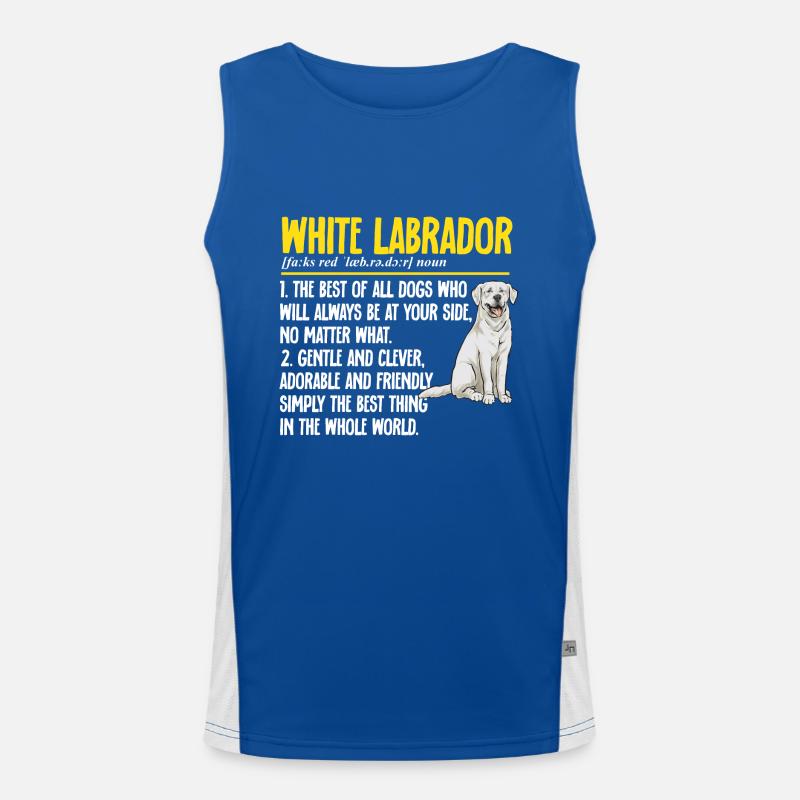 Labrador Retriever blanc Labrador Labrador blanc Débardeur respirant contrasté Homme 