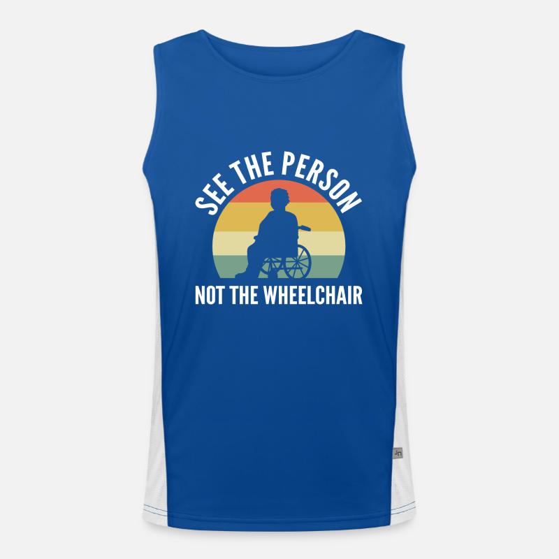 Rollstuhl Funktionelles Kontrast-Tank Top für Männer 