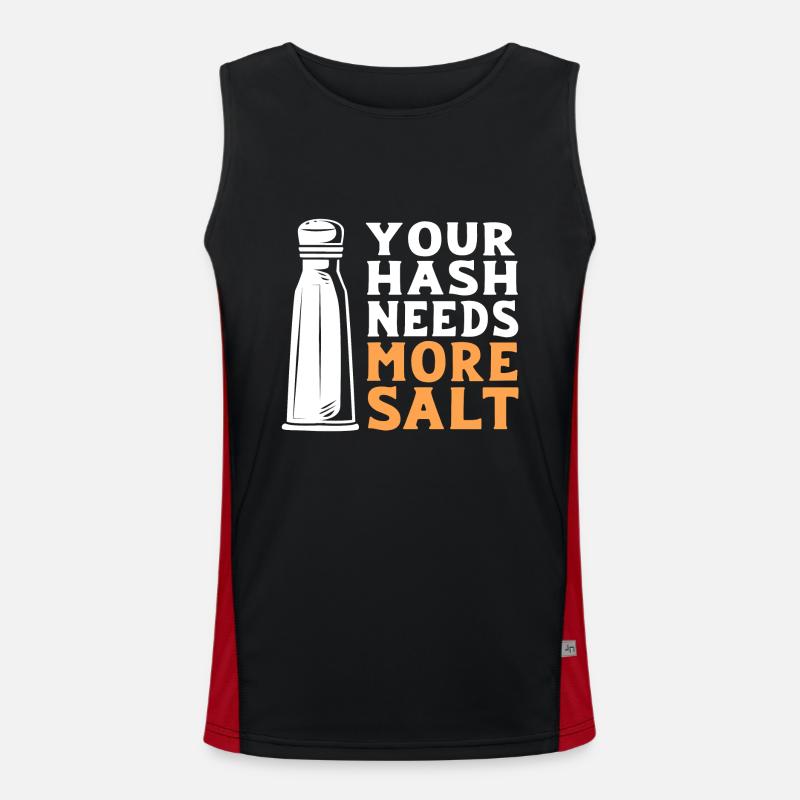 Cybersecurity Cyber Programmer Hacker - Men's Functional Contrast Tank Top  - black/red