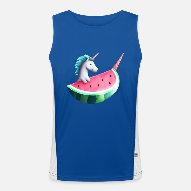Licorne de pastèque Débardeur respirant contrasté Homme 