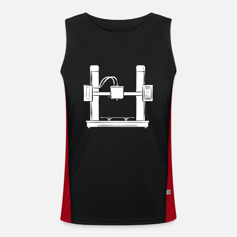 3D Printer 3D Printing Men's Functional Contrast Tank Top 