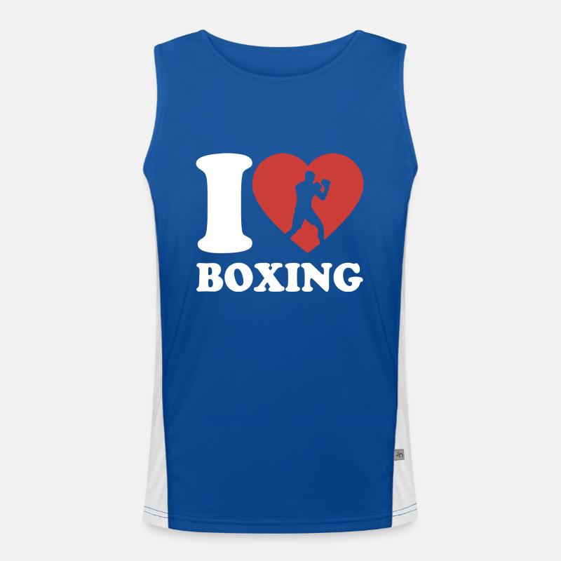 J’aime la boxe - Cœur - Hobby Débardeur respirant contrasté Homme 