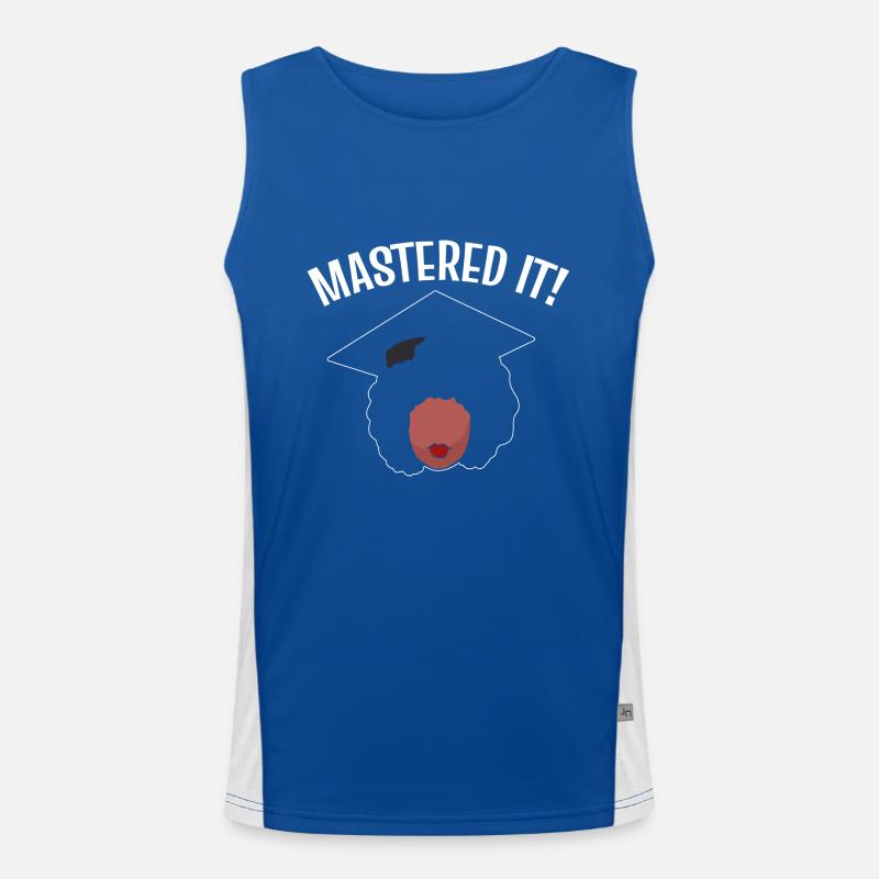 Master Studium Abschlussfeier Funktionelles Kontrast-Tank Top für Männer 