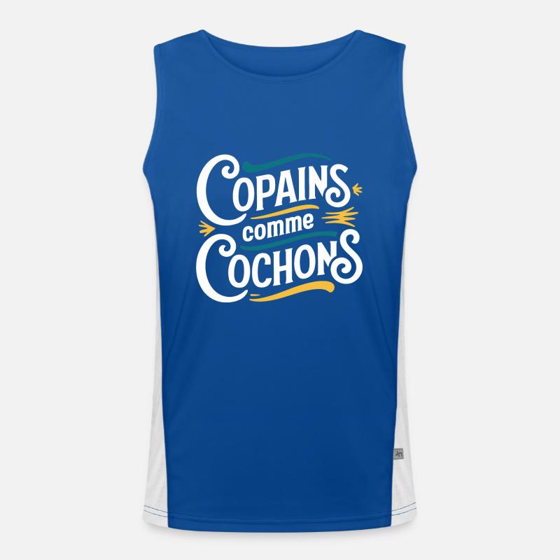 Copains comme cochons Débardeur respirant contrasté Homme 