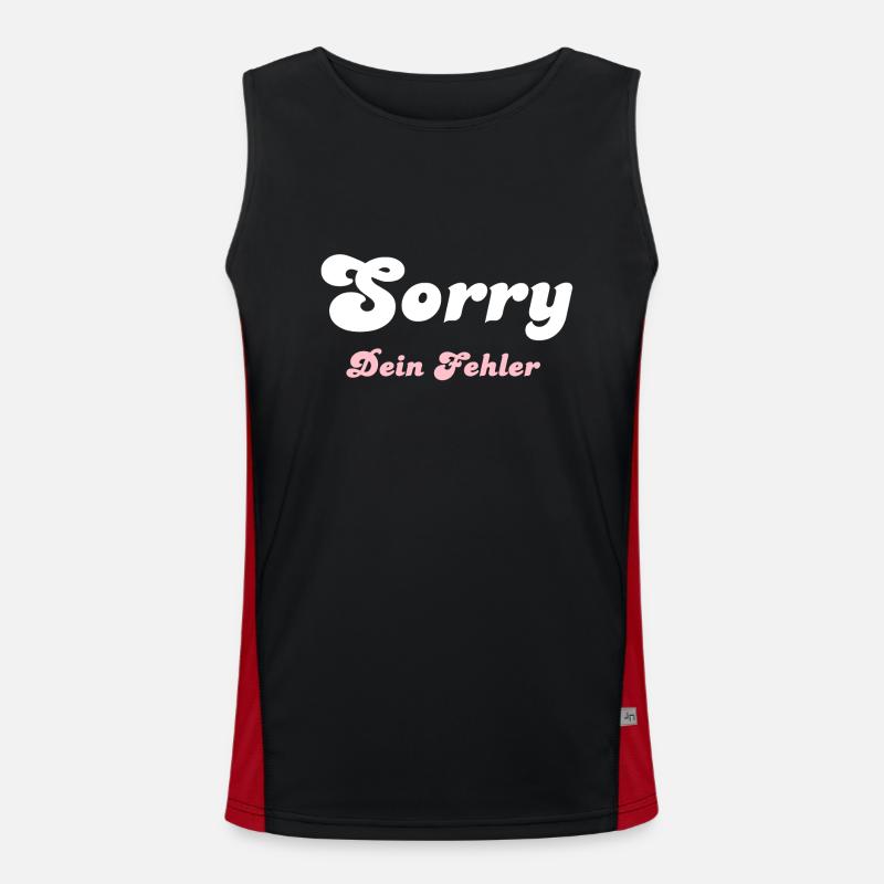 Sorry dein Fehler Funktionelles Kontrast-Tank Top für Männer 