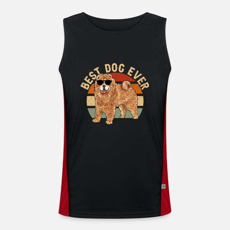 Chow Chow Hund Funktionelles Kontrast-Tank Top für Männer 