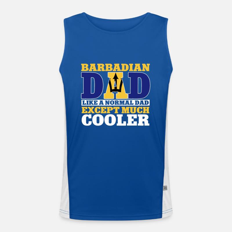 Drapeau de la Barbade Bayan barbadien Débardeur respirant contrasté Homme 