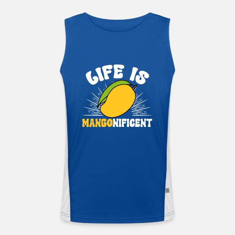 Mango Frucht Mango Funktionelles Kontrast-Tank Top für Männer 