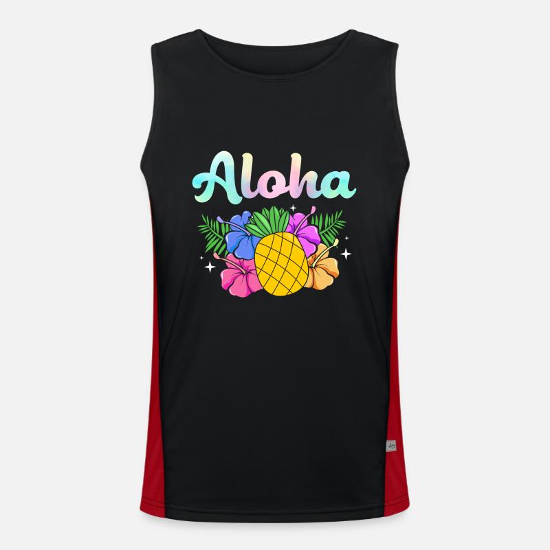 Maui Hawaii Hawaiian - Men's Functional Contrast Tank Top  - black/red