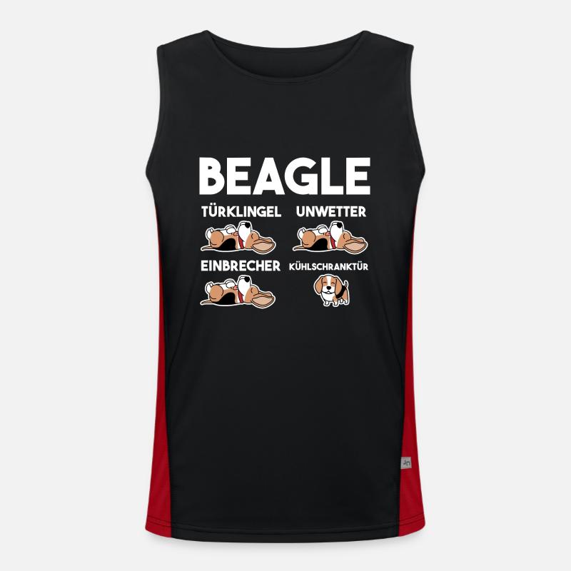 Hund Beagle Funktionelles Kontrast-Tank Top für Männer 