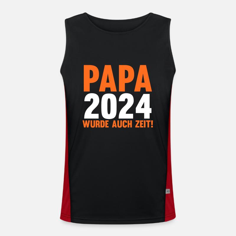 Werdender Papa 2039 Funktionelles Kontrast-Tank Top für Männer 