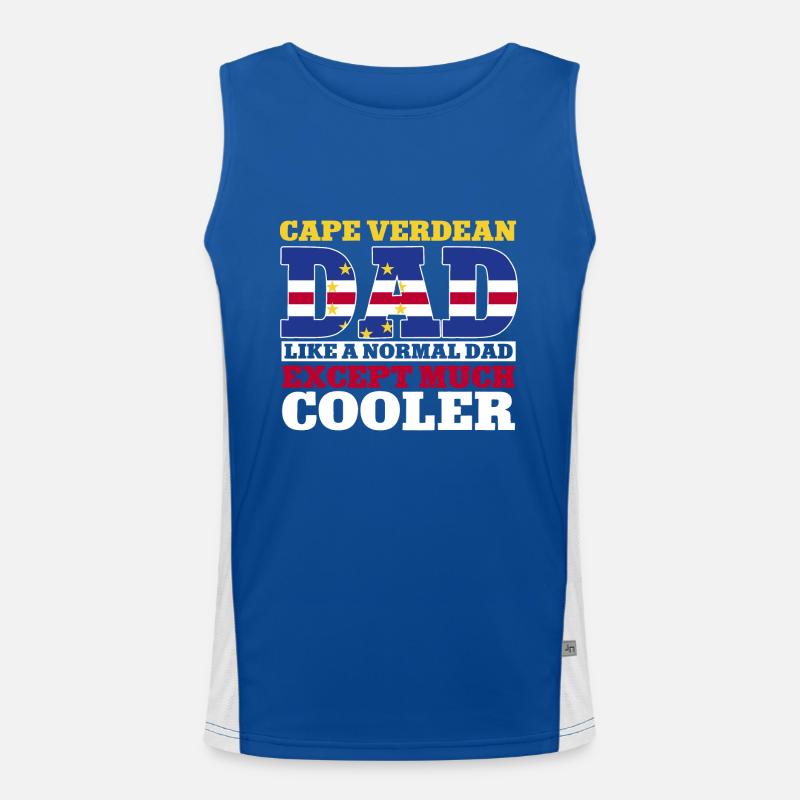 Cape Verde flag Cabo Verde flag Men's Functional Contrast Tank Top 