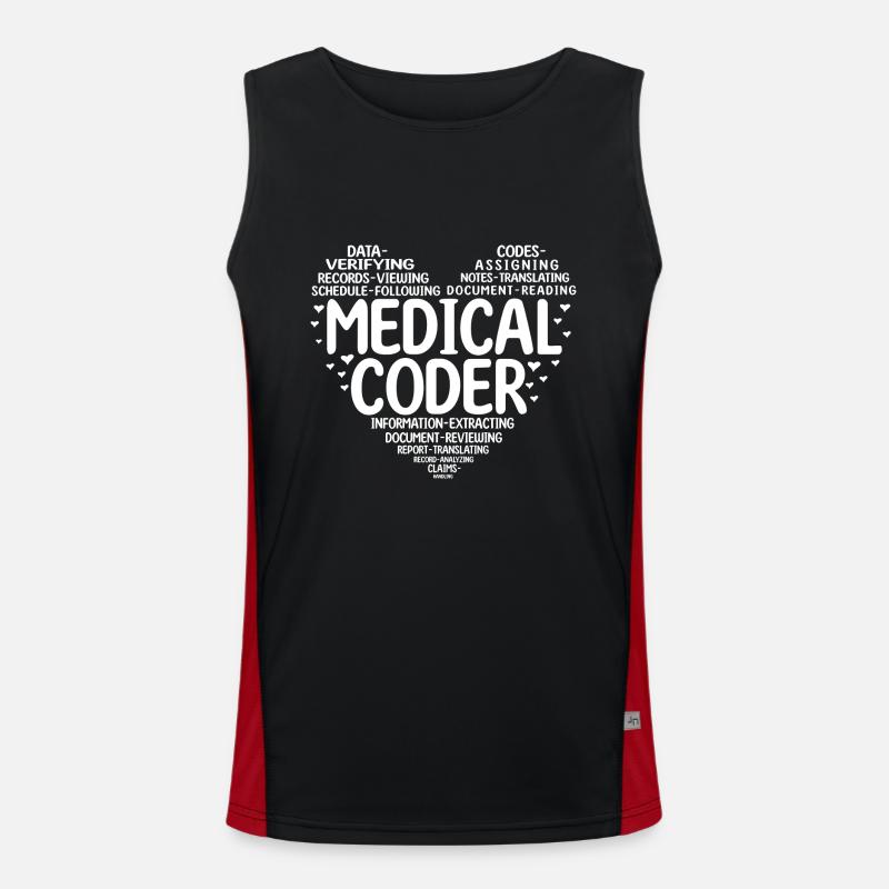 Medical Coder Coding Specialist Men's Functional Contrast Tank Top 