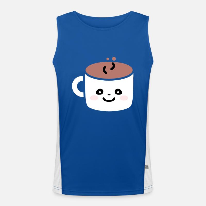 Humour petit chocolat chaud Débardeur respirant contrasté Homme 