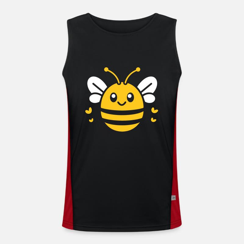 Biene Funktionelles Kontrast-Tank Top für Männer 