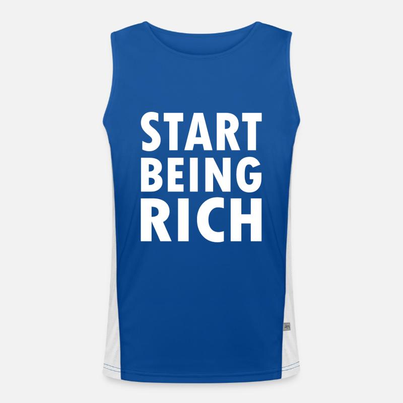 Start being rich Funktionelles Kontrast-Tank Top für Männer 